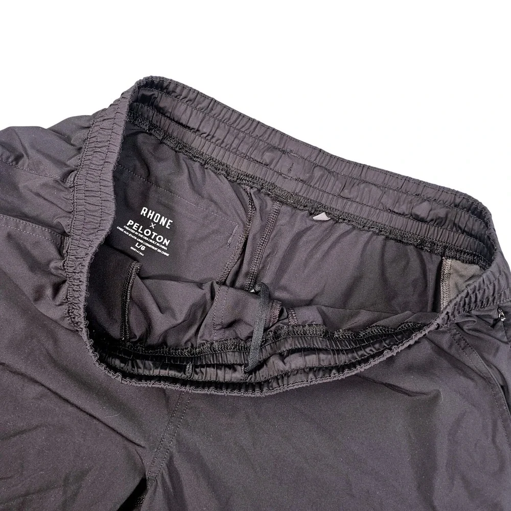 Rhone x Peloton Mens Training Shorts Black Size Large Elastic Waist L/G Active